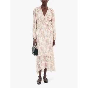 THE KOOPLES Floral-Print Silk Maxi Dress